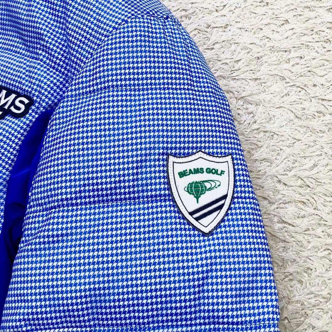 美品 BEAMS GOLF 2way ダウンジャケット ゴルフ M ワッペン