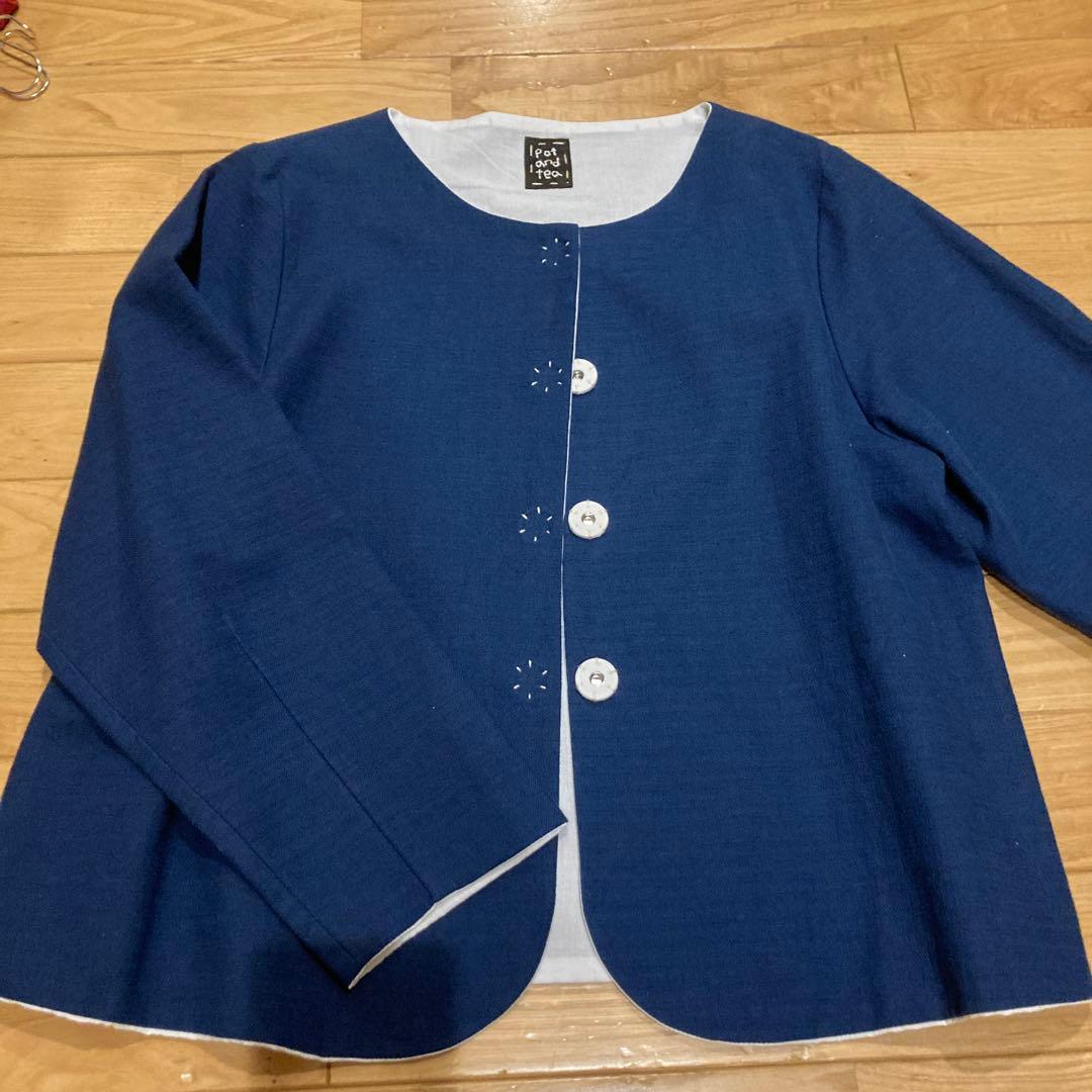 potandtea ジャケット　青