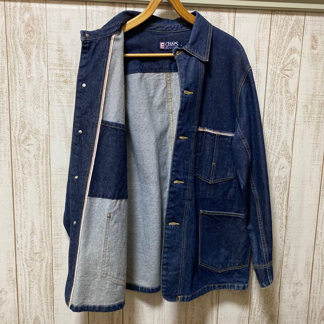 ラルフローレン CHAPS デニム ジャケット カバーオール 赤ミミ L