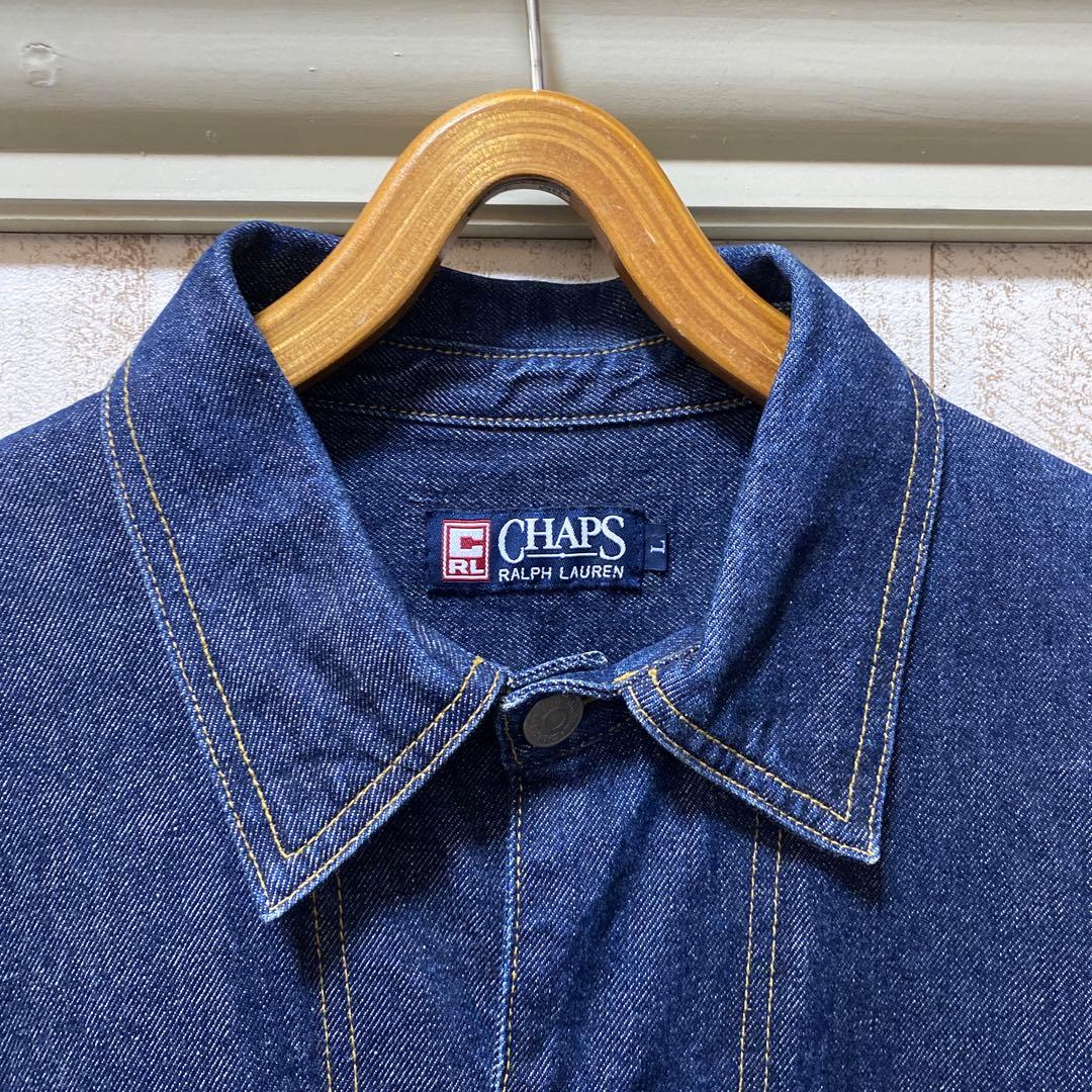 ラルフローレン CHAPS デニム ジャケット カバーオール 赤ミミ L