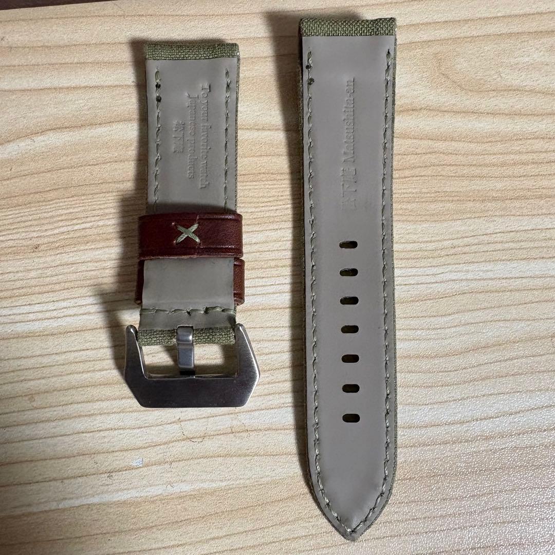 松下庵 パネライ用帆布ベルト 24-22mm