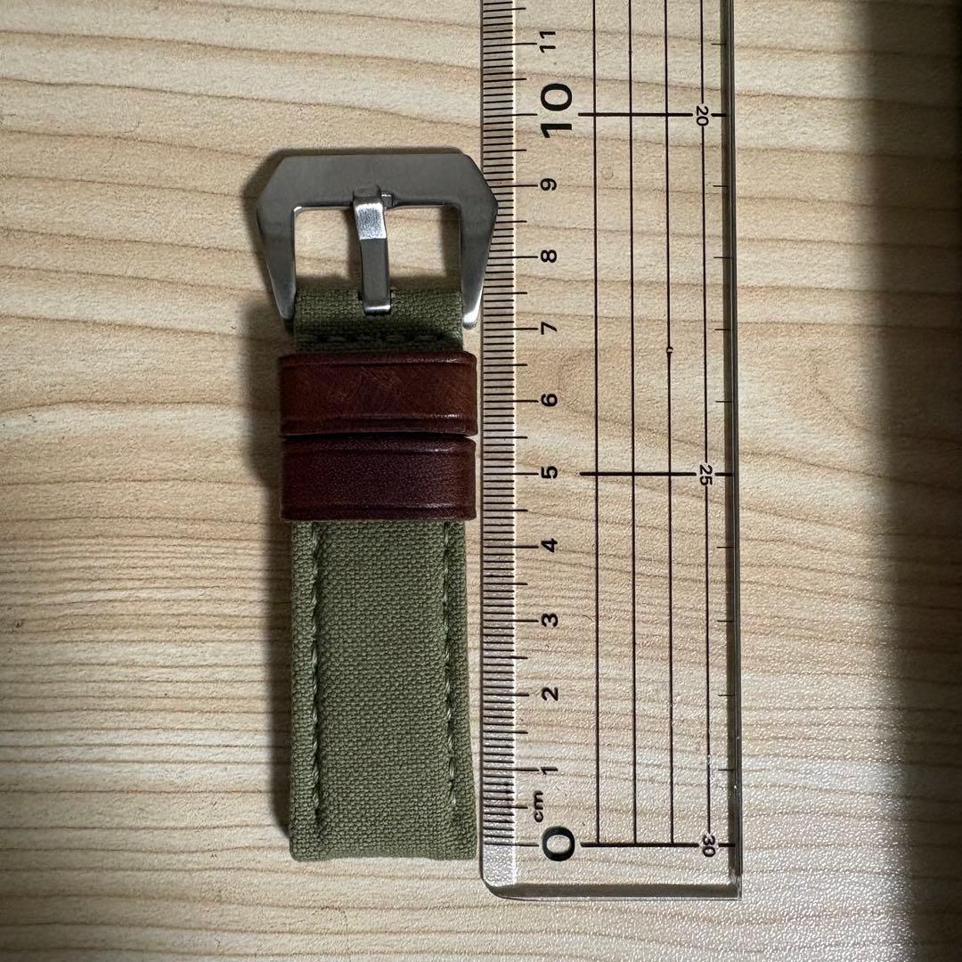 松下庵 パネライ用帆布ベルト 24-22mm