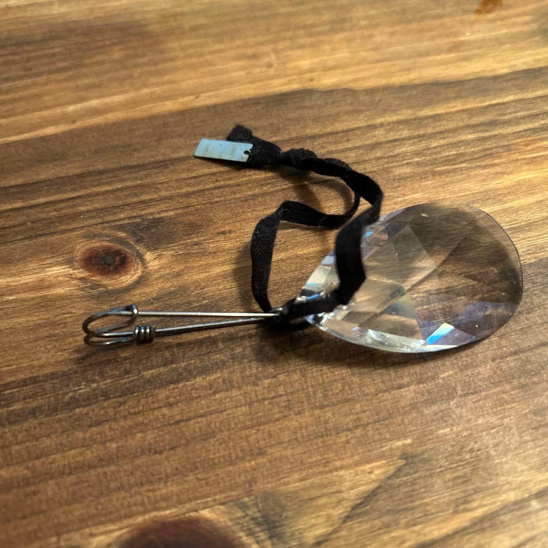 ANN DEMEULEMEESTER クリスタル ペンダント型チャーム 透明