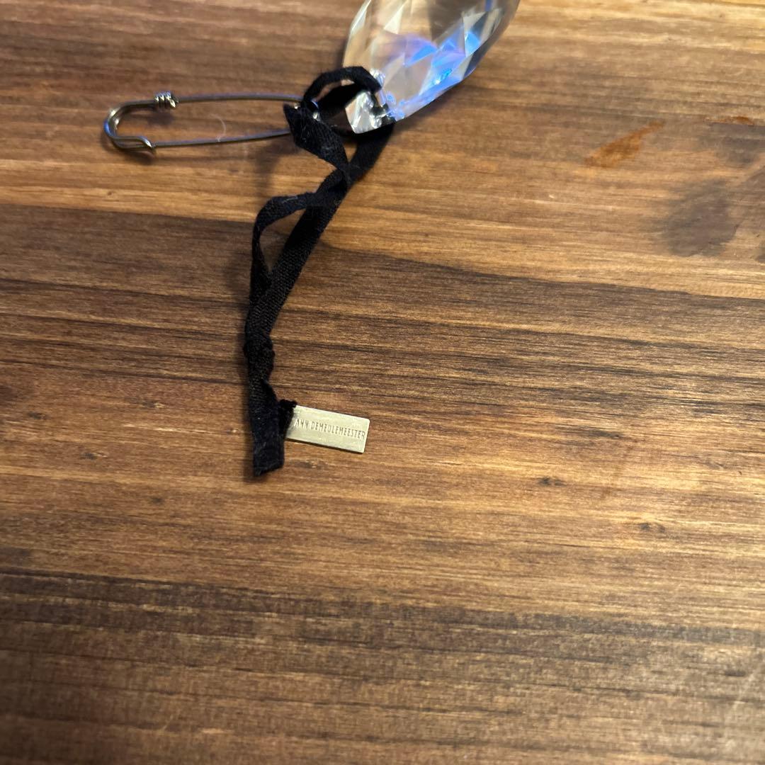 ANN DEMEULEMEESTER クリスタル ペンダント型チャーム 透明