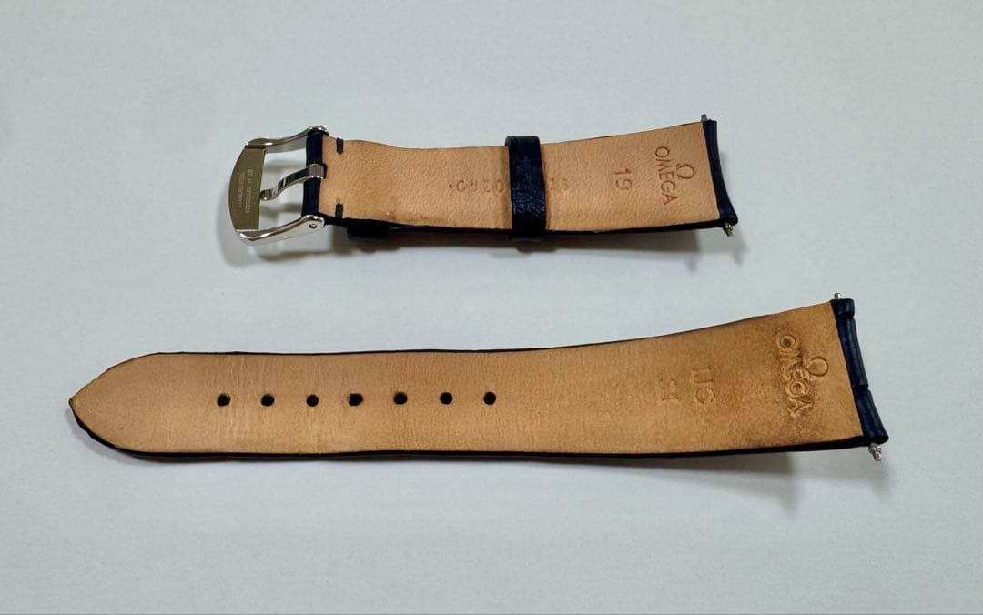 【OMEGA】アリゲーター レザーストラップ 19mm