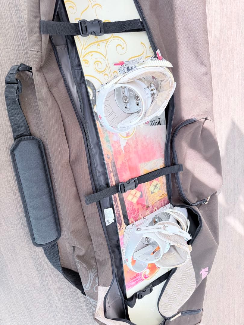 レディース 3点セット　スノーボード・バインディング・ケース