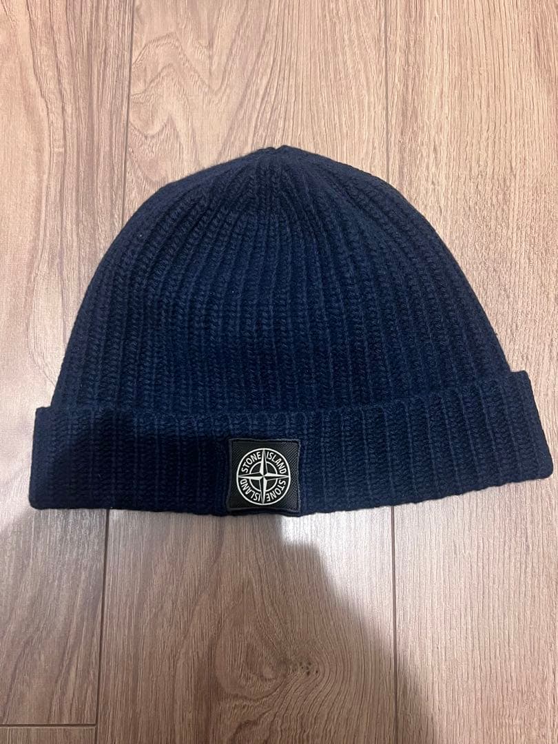 Stone  ニット帽 ネイビー