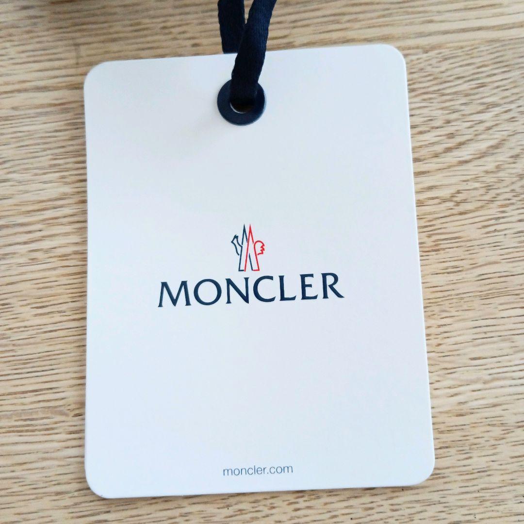 【新品】MONCLER 2トーンカラー 襟ロゴ ポロシャツ/鹿の子 M