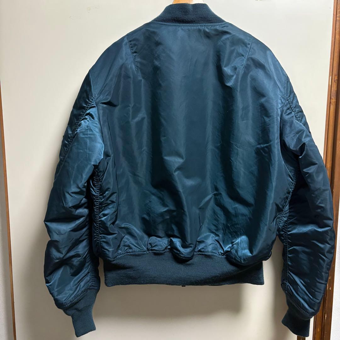 美品 L TALL 90s ALPHA MA-1 フライトジャケット ネイビー