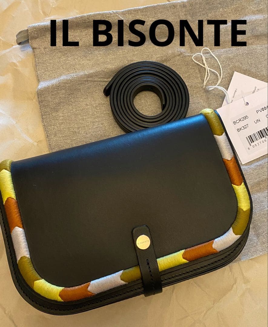 IL BISONTE イルビゾンテ ショルダーバッグ クロスボディ　ブラック