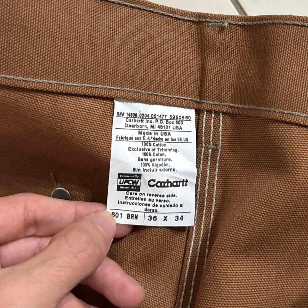 00's Carhartt ダブルニーペインターパンツ BRN w36 タグ付き