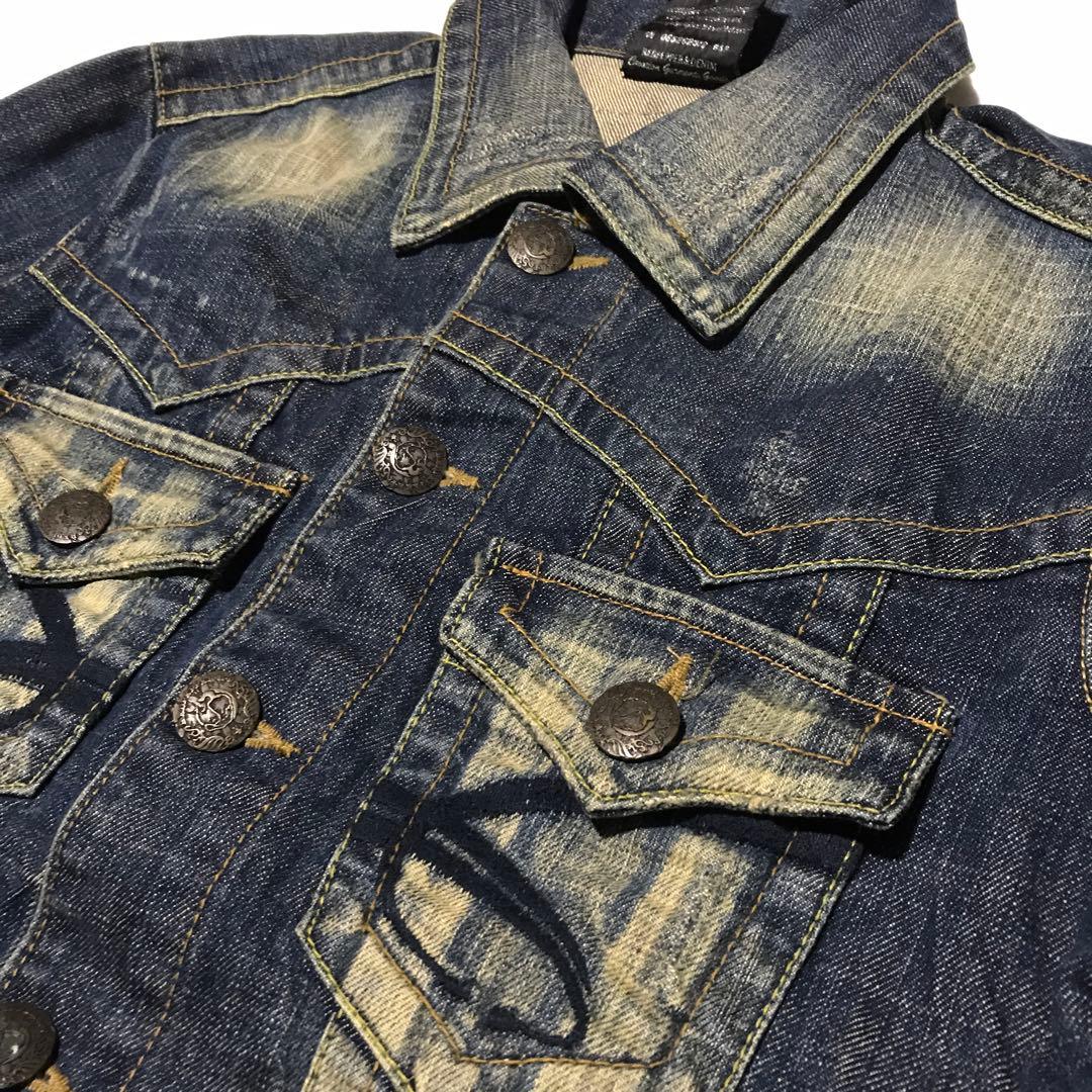 Y2K archive embroidery jean jacket L 平成