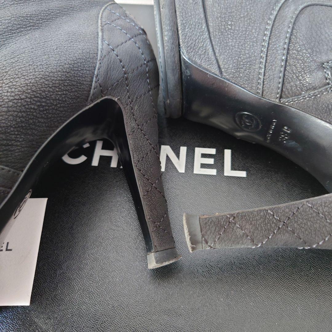 た*き様 CHANEL　サイドジップブーツ　マトラッセ