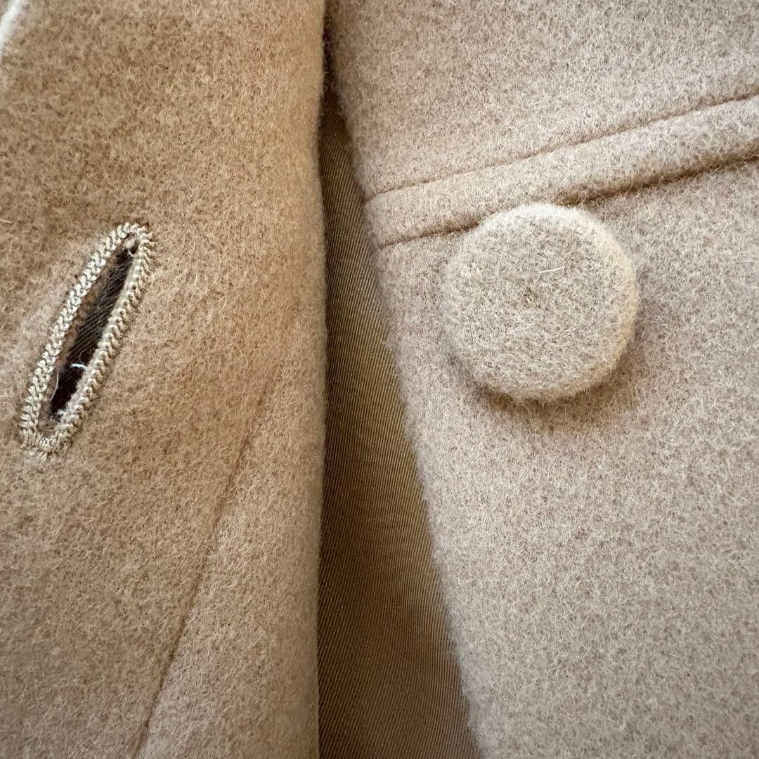 【新品同様　タグ付き】リボン　ウール　ステッチ　コート　ベージュ　38