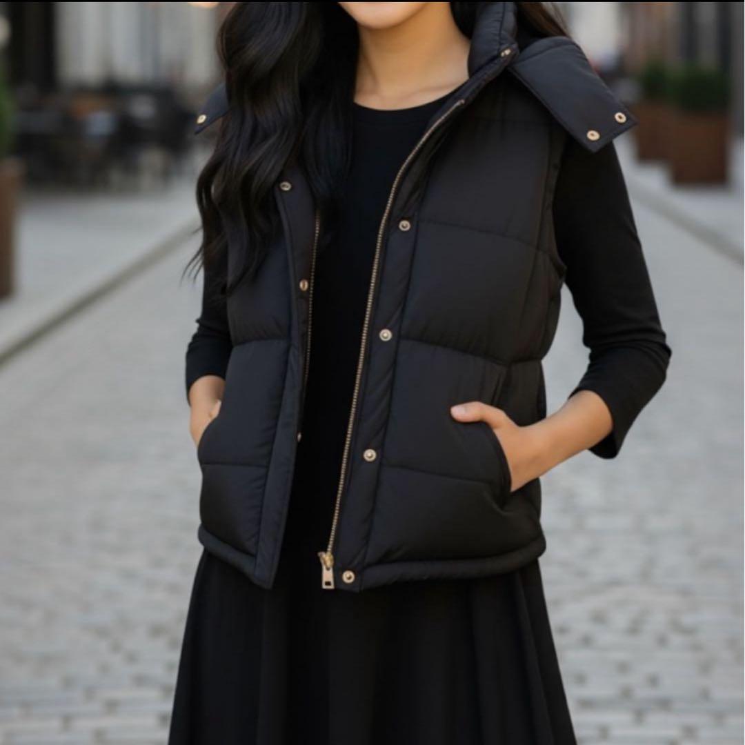 極美品✨ドゥーズィエムクラス別注 シュタンバウム ダウンベスト 金ボタン 黒34