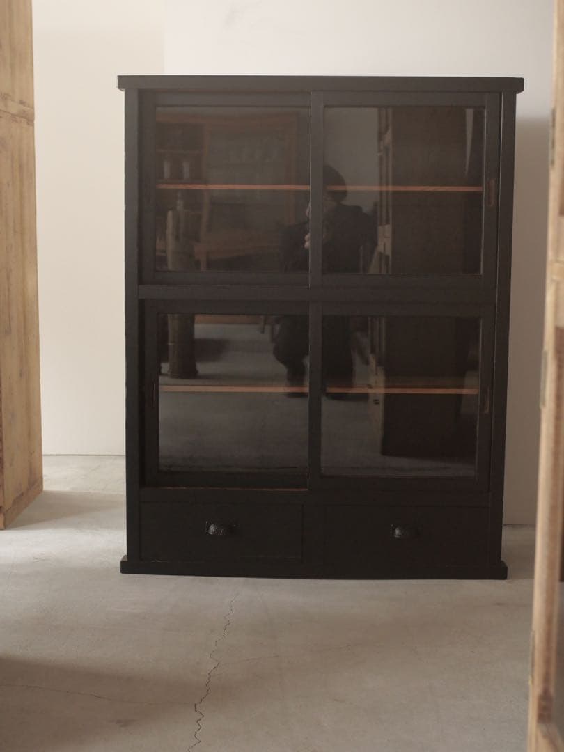 食器棚　棚　収納　器　食器　本　古家具　古道具　アンティーク　昭和レトロ