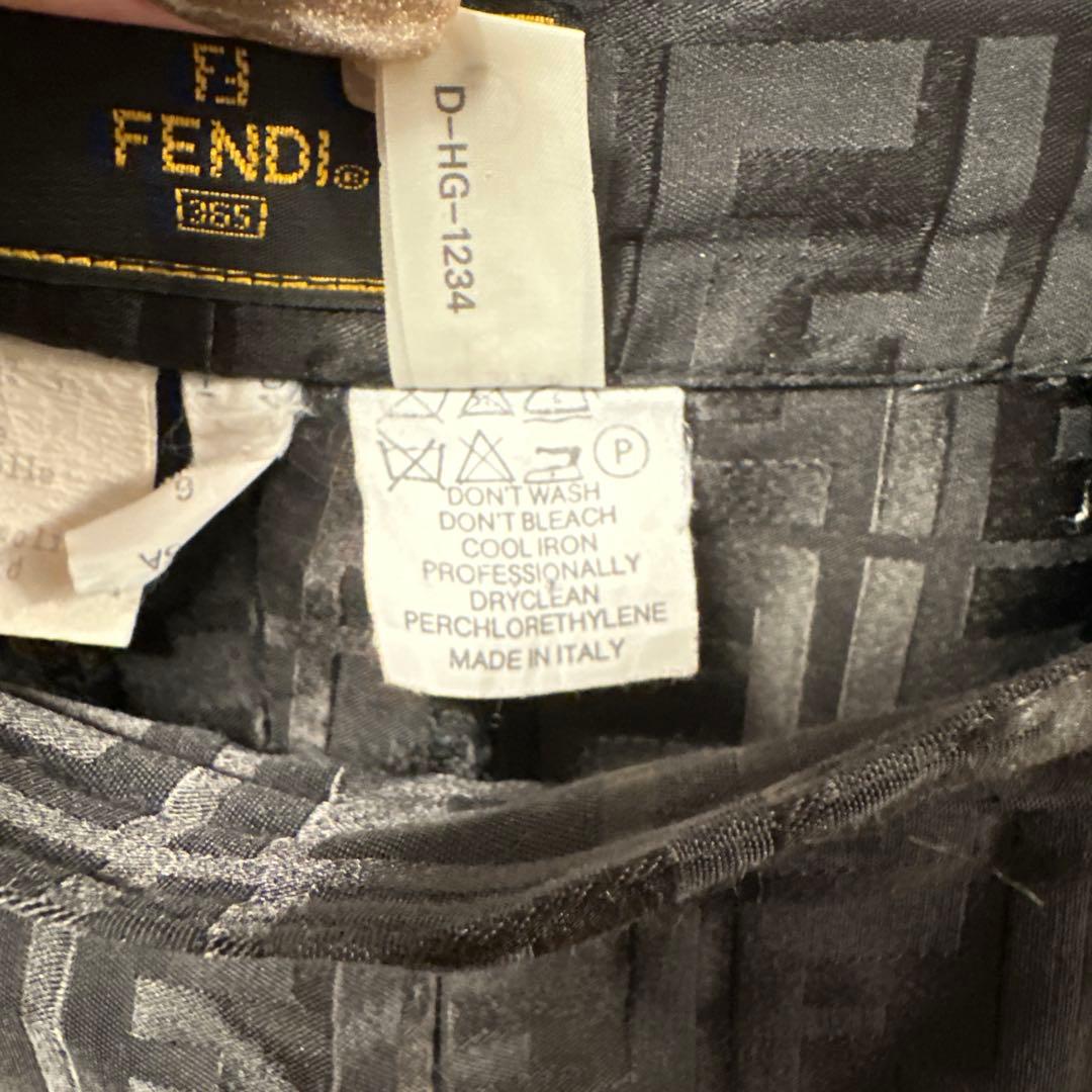 FENDI フェンディ　ズッカ柄　ストレート　パンツ