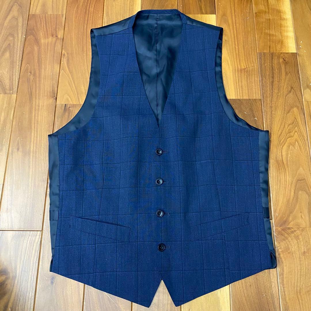 美品　スーツセレクト　3ピース　ジャケット　パンツ　ジレ　上下　セットアップ