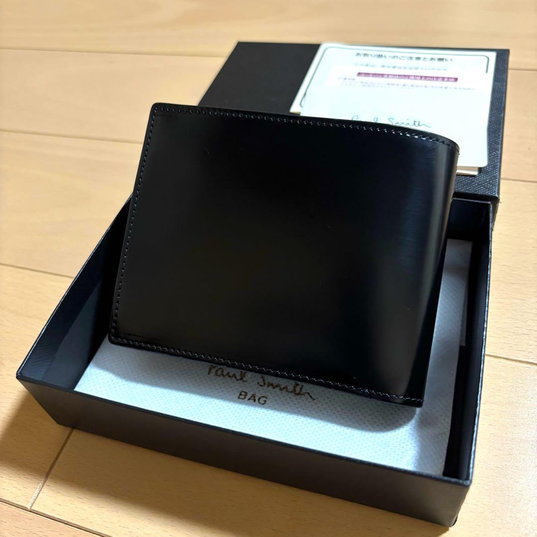 Paul Smith コードバン　二つ折り財布　現行品　最上位　ほぼ未使用　黒