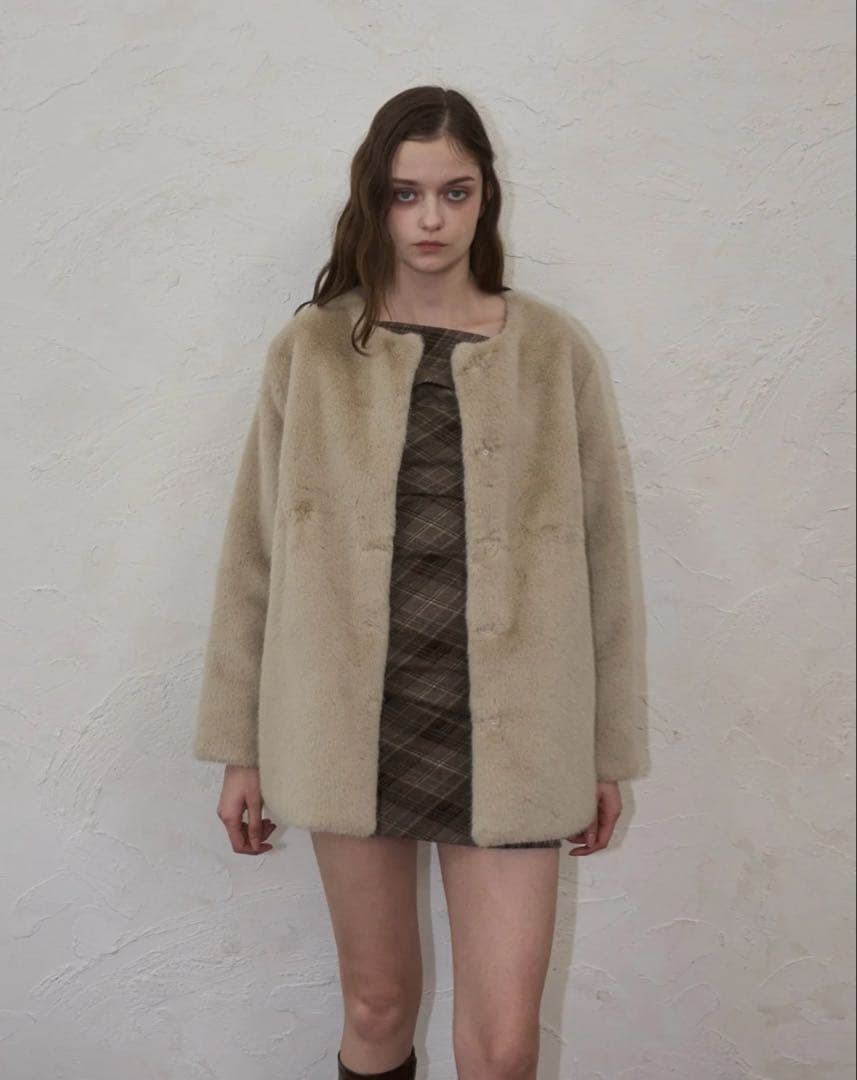 【yilon】WAISTMARK ECO FUR COAT