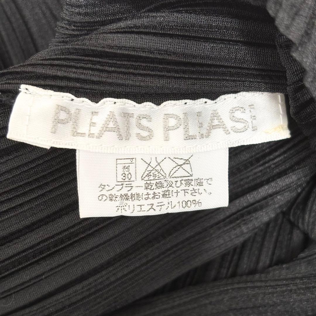 美品　プリーツプリーズ　ロングワンピース　スリット　ブラック　サイズ2