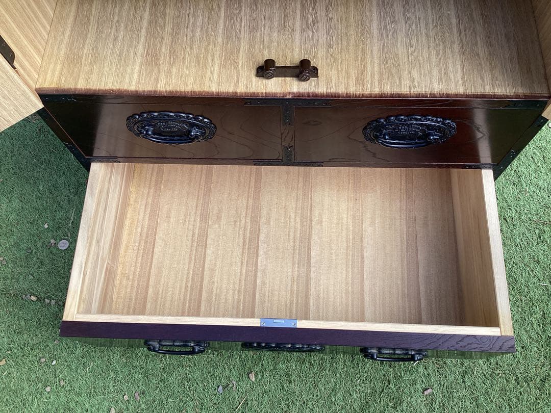 [智花] 時代箪笥　民芸箪笥　装飾金具　整理箪笥