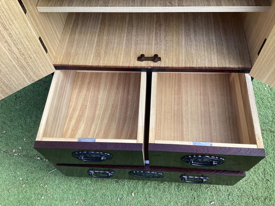 [智花] 時代箪笥　民芸箪笥　装飾金具　整理箪笥