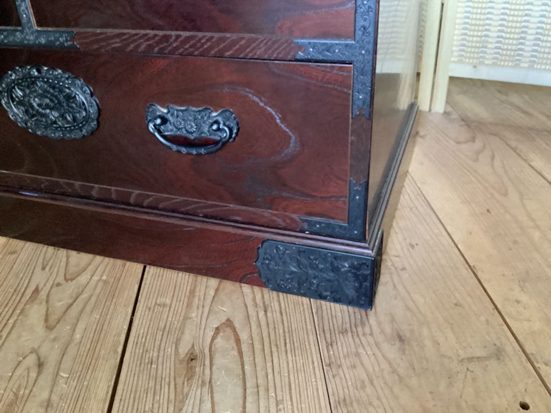 [智花] 時代箪笥　民芸箪笥　装飾金具　整理箪笥