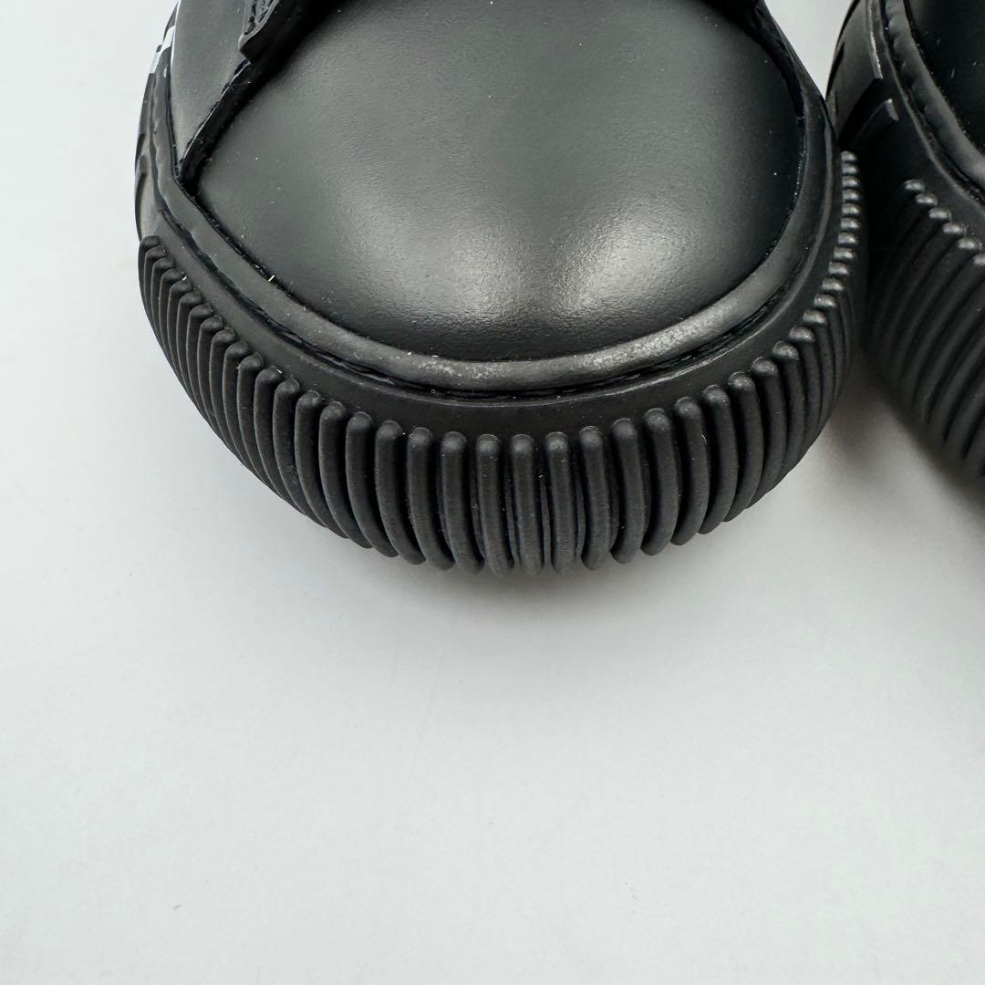 新品✨VERSACE ローカットスニーカー　レザー　ブラック　ロゴマーク