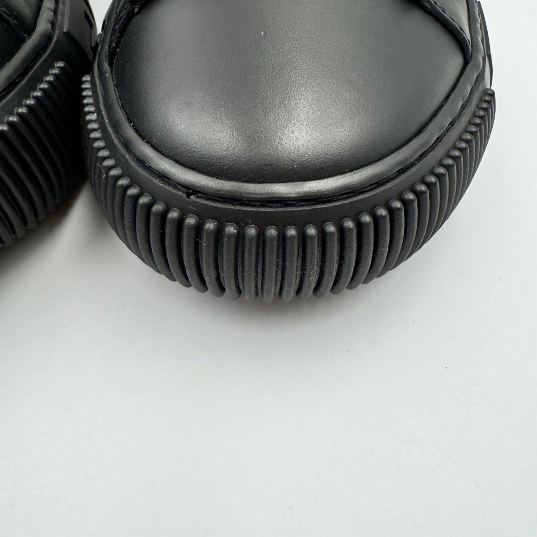 新品✨VERSACE ローカットスニーカー　レザー　ブラック　ロゴマーク