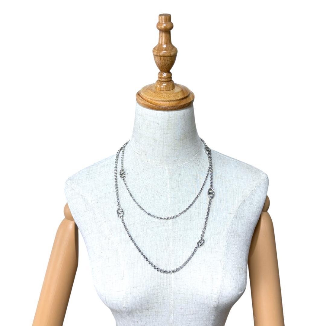 Christian Dior ダブルチェーンネックレス CD NECKLACE