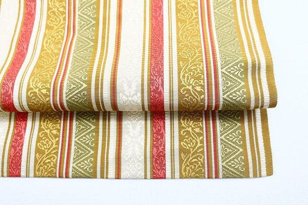 ★専用★未使用品 名古屋帯 博多織 芥子色 長さ3m49cm 唐花 普段着 正絹