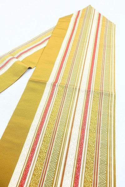 ★専用★未使用品 名古屋帯 博多織 芥子色 長さ3m49cm 唐花 普段着 正絹