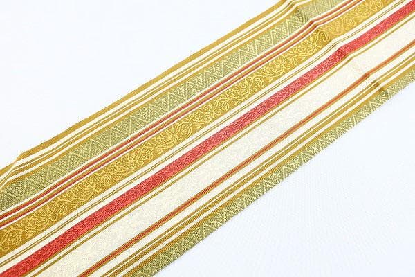 ★専用★未使用品 名古屋帯 博多織 芥子色 長さ3m49cm 唐花 普段着 正絹