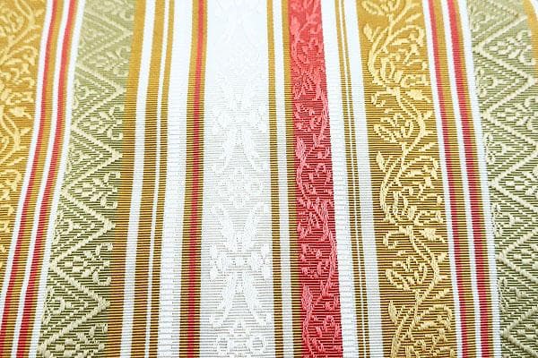 ★専用★未使用品 名古屋帯 博多織 芥子色 長さ3m49cm 唐花 普段着 正絹