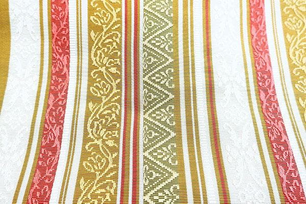 ★専用★未使用品 名古屋帯 博多織 芥子色 長さ3m49cm 唐花 普段着 正絹