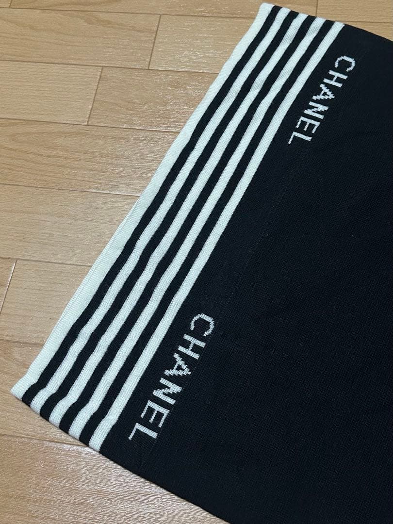 CHANELシャネル ヴィンテージ ボーダー トップス ブラック ホワイト90s