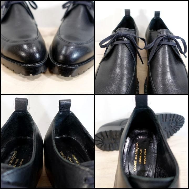 ●良品●コムデギャルソンオムプリュス　ロングノーズ　Ｕチップシューズ