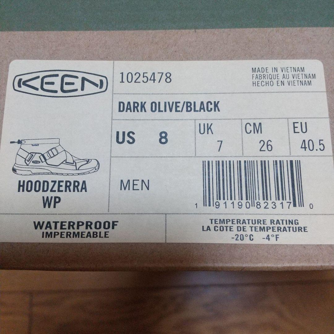KEEN フッドゼラウォータープルーフ防水ブーツ メンズ オリーブ/ブラック
