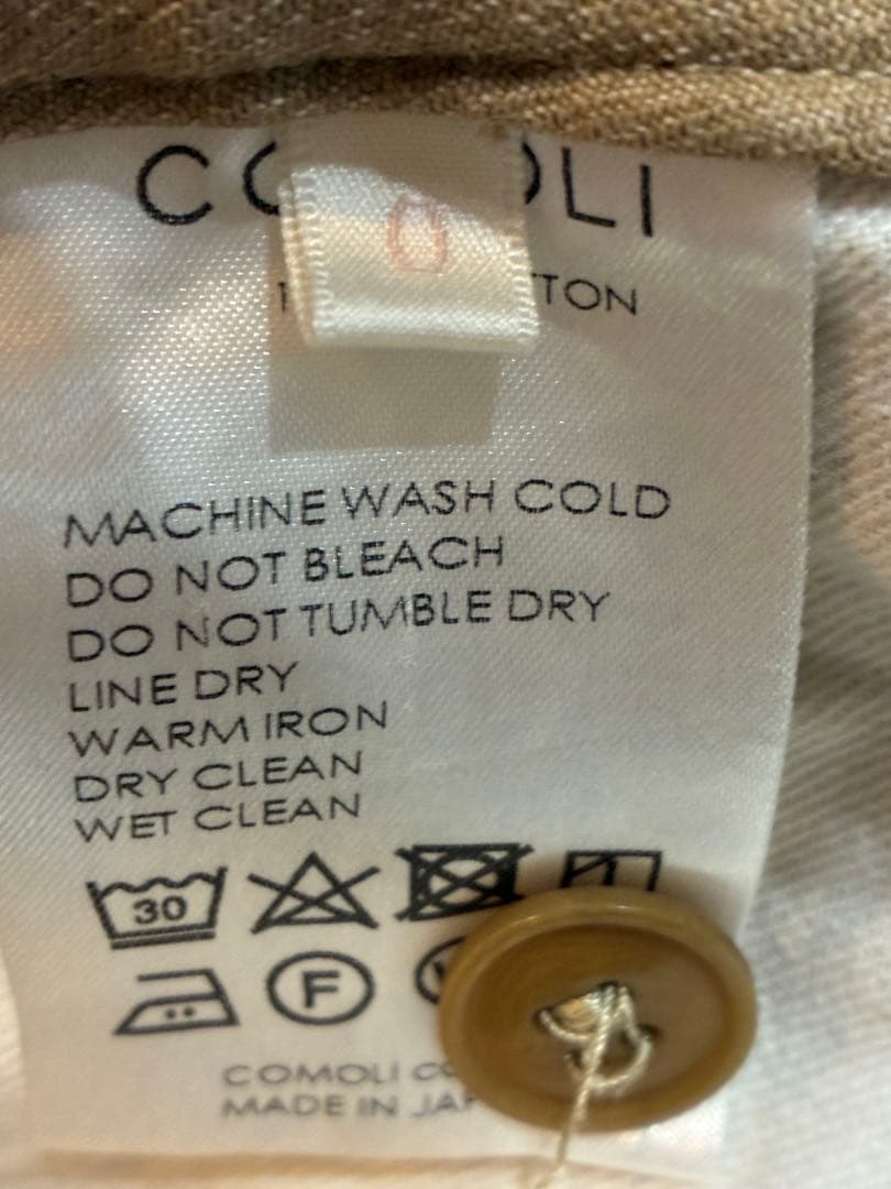 COMOLI コットンツイル オーバーパンツ　サイズ0