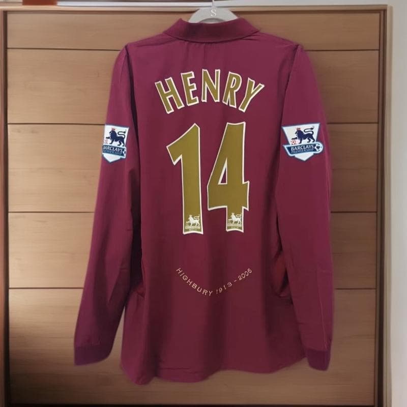 05-06 アーセナル ヘンリー 14番 長袖 シャツ HENRY