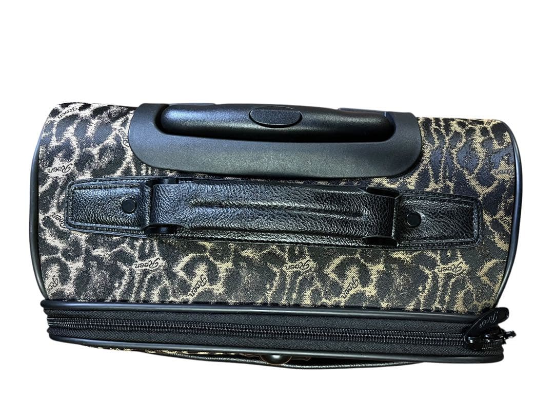 未使用 ロエン 豹柄 レオパード柄 キャリーケース スカルロゴ ROEN