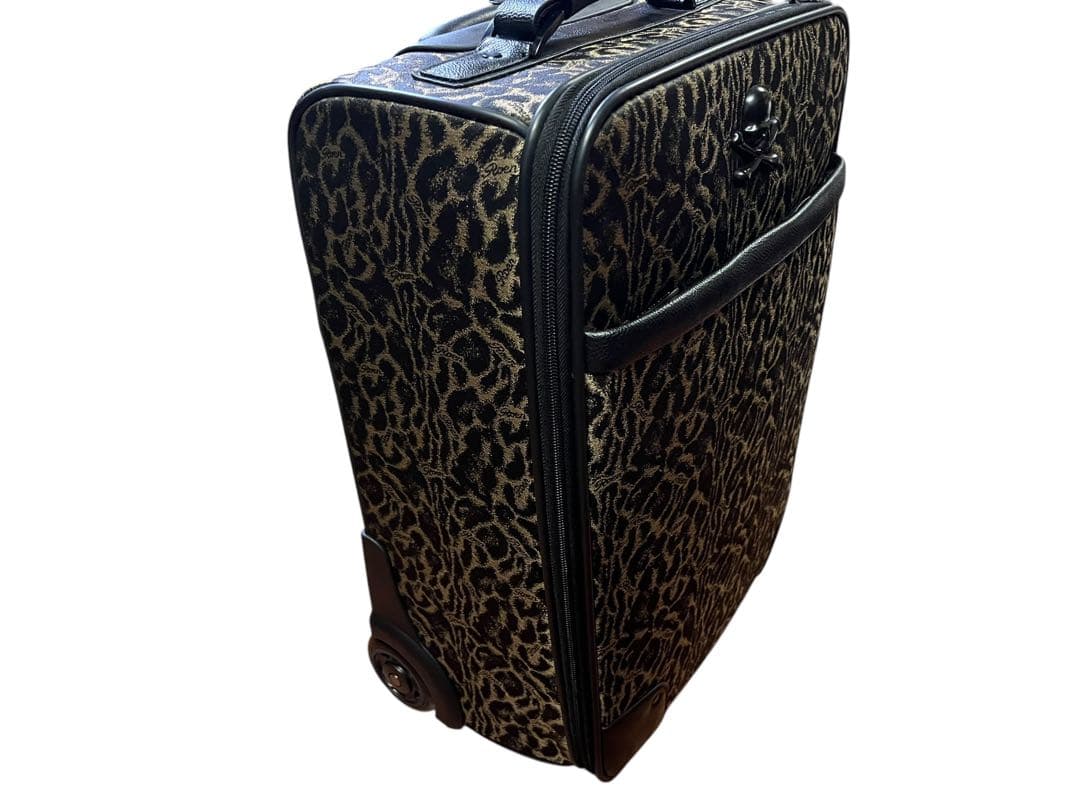 未使用 ロエン 豹柄 レオパード柄 キャリーケース スカルロゴ ROEN
