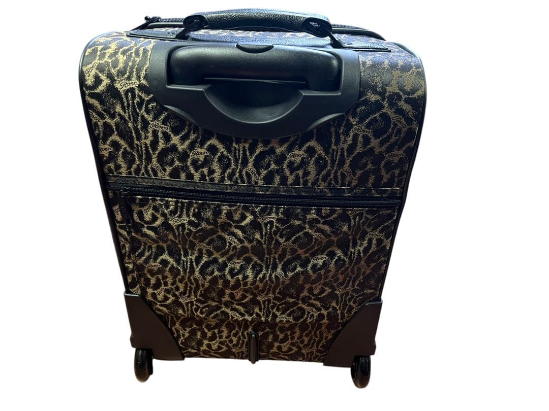 未使用 ロエン 豹柄 レオパード柄 キャリーケース スカルロゴ ROEN