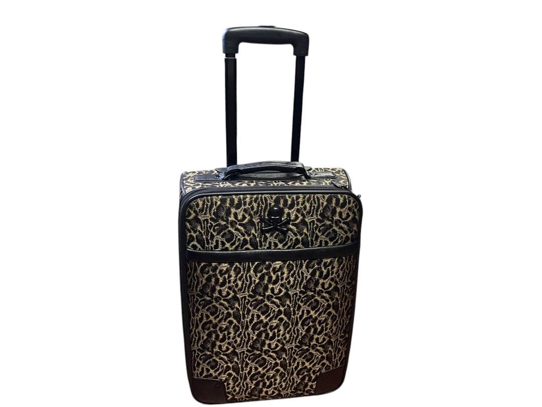 未使用 ロエン 豹柄 レオパード柄 キャリーケース スカルロゴ ROEN