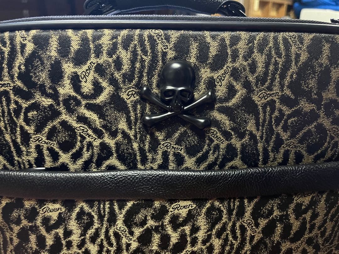 未使用 ロエン 豹柄 レオパード柄 キャリーケース スカルロゴ ROEN