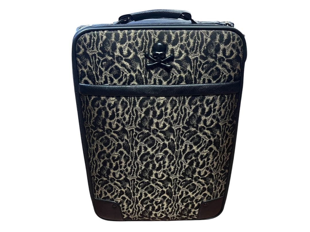 未使用 ロエン 豹柄 レオパード柄 キャリーケース スカルロゴ ROEN