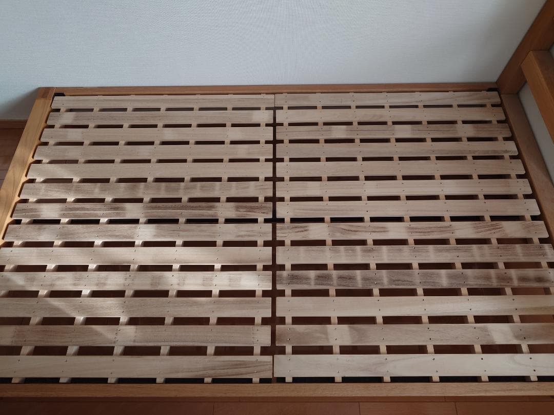 無印良品　木製ベッドフレーム・超高密度ポケットコイルマットレス　セミダブル