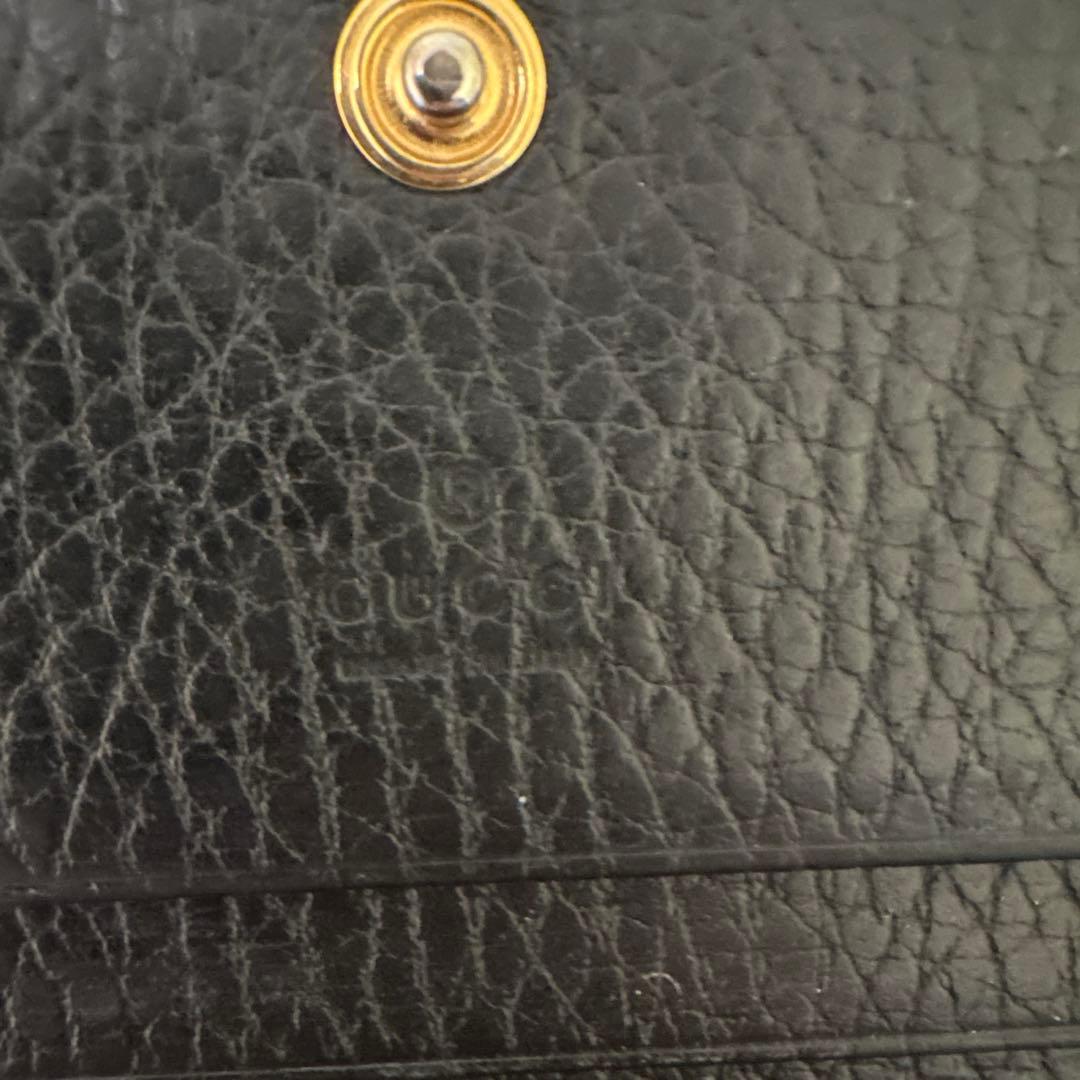 タ*コ様 GUCCI ブラックレザー 二つ折り財布