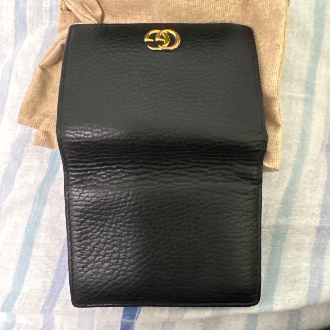 タ*コ様 GUCCI ブラックレザー 二つ折り財布